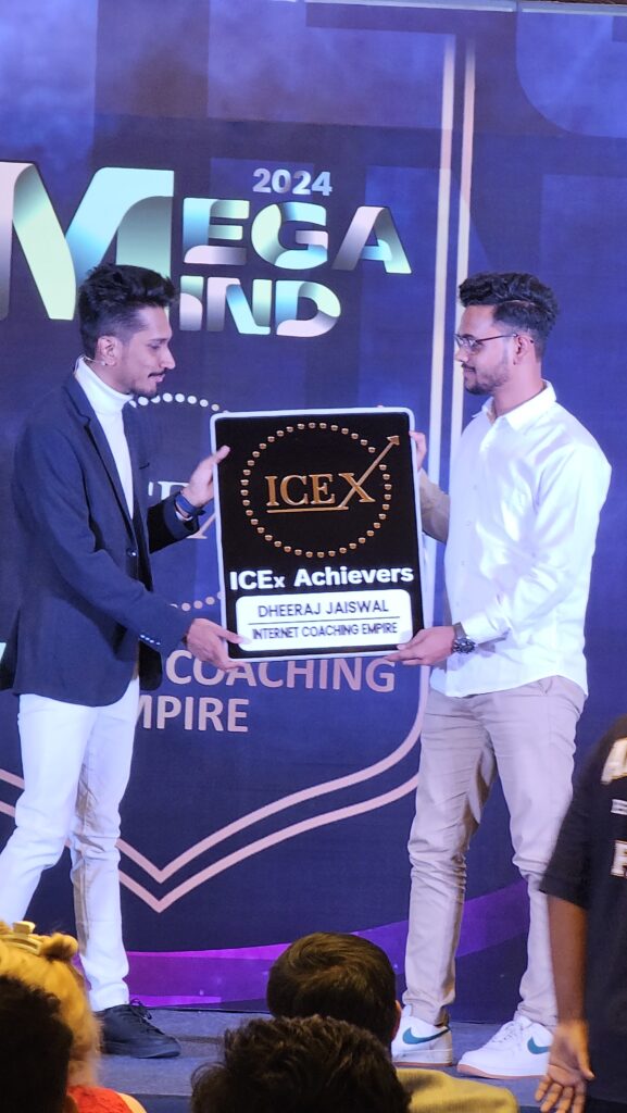 Receiving Award with Himanshu Agarwal